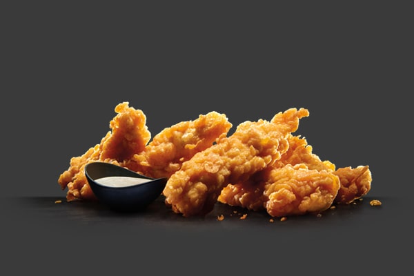 Set of 4 Hardee's hand-breaded check tenders